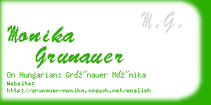 monika grunauer business card
